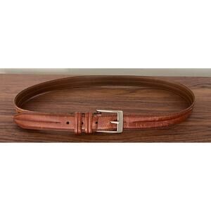 Allen Edmonds Calfskin Tan Split Leather Belt Made In USA 90cm/36in Suit Career